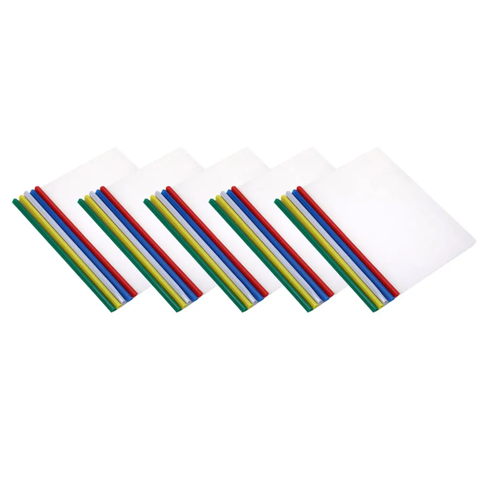 

25pcs Pulling Rod Folders Clear Plastic Document Holders Transparent Report Covers A4 Size Office School Use File Organizers