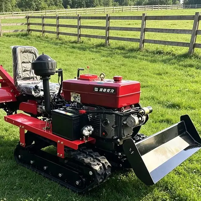 

Многофункциональный сельскохозяйственный роторный культиватор-гусеничник малого размера с навесным оборудованием для трактора