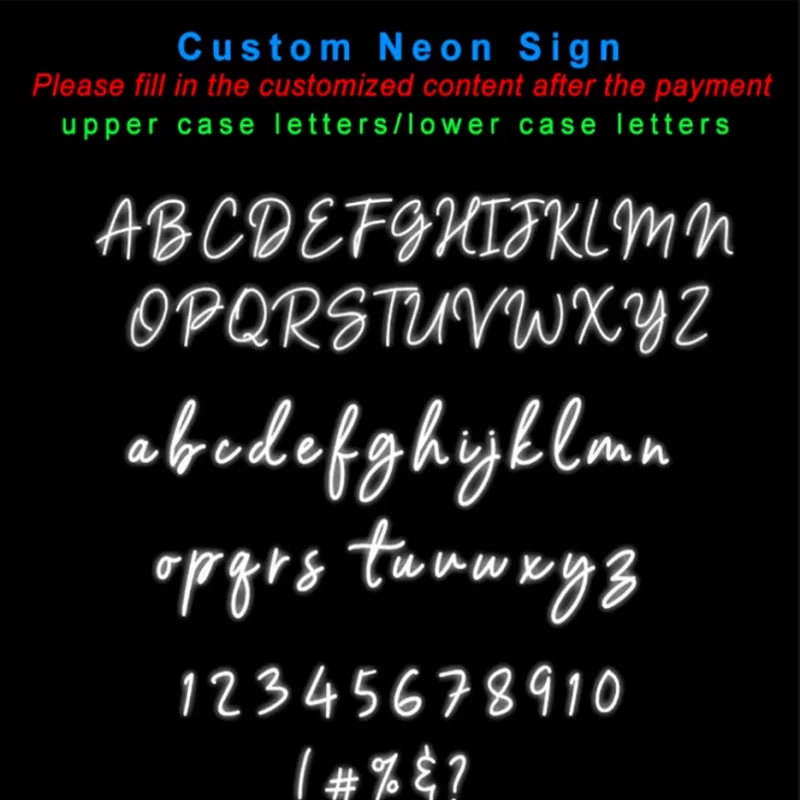 Customize Neon Led Sign Personal LED Neon Lights Sign Name Decor Wedding Bar Salon Led Signs Bedroom Home Wall Decorations