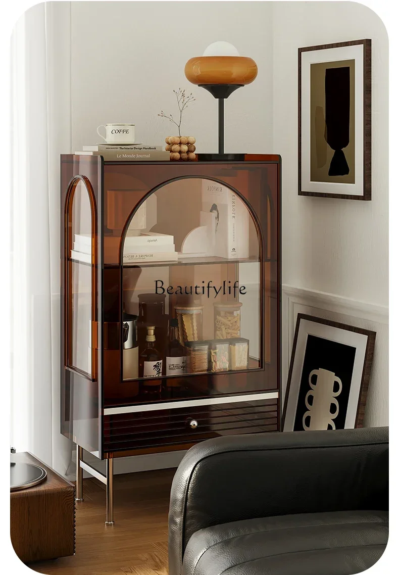 

12rench retro acrylic living room locker small apartment entrance medieval storage cabinetLX