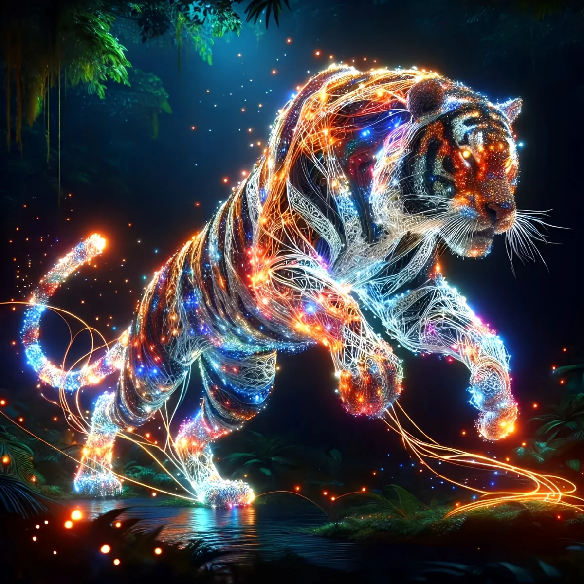 

500/1000pcs Adult Jigsaw Puzzle Tiger Puzzles for Gameroom Bedroom Livingroom Gift Challenging Game