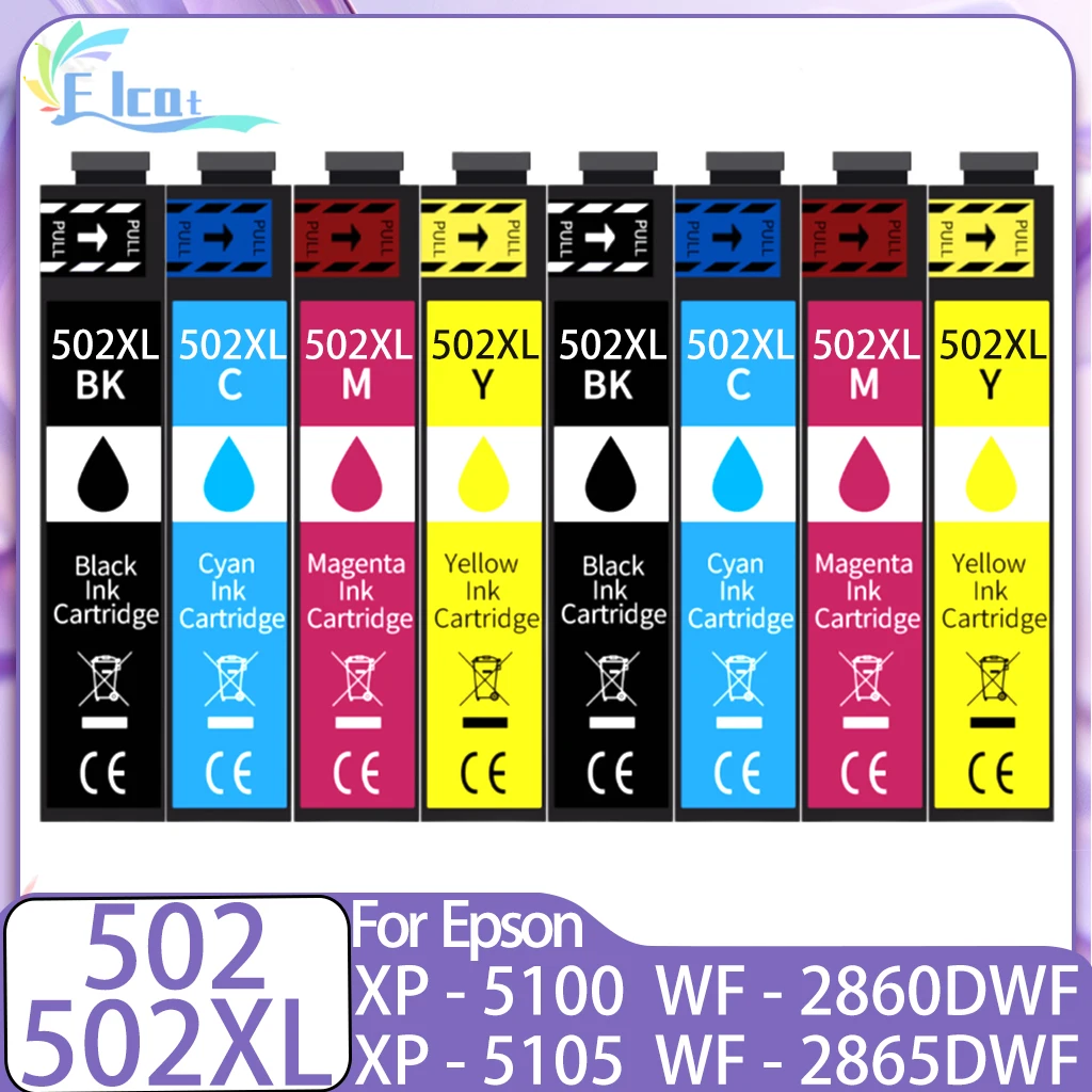 

502 502XL картридж для Epson T502XL, совместимый с принтером Epson Expression Home XP-5100 XP-5105 WorkForce WF-2860 WF-2865