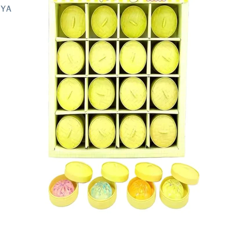 【SA】Translucent Glitter Steamed Bun Slow Rising Squeeze Toy Soft Stress Relief Fidget Toy for Kids Classroom Prizes Party Gifts