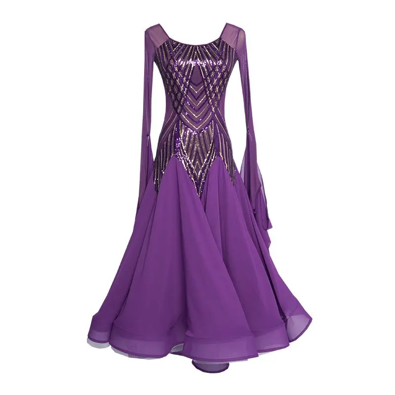 

Modern Dance Dress for Women High-end Ballroom Competition Dress New Style Ballroom Dance Sequin Dress