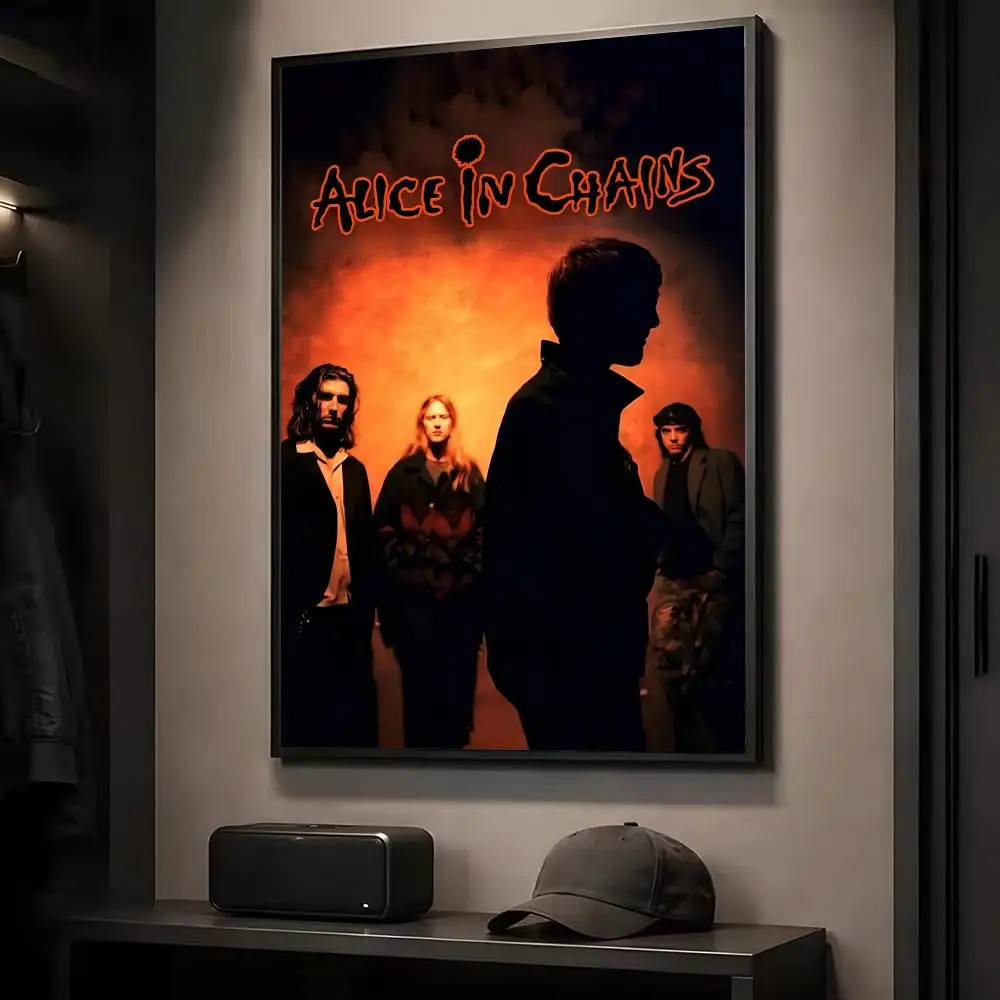 Metal Band Alice In Chains Painting Calligraphy HD Art Wall Room Decor Home Waterproof Home Living Bar Decorative Paintings