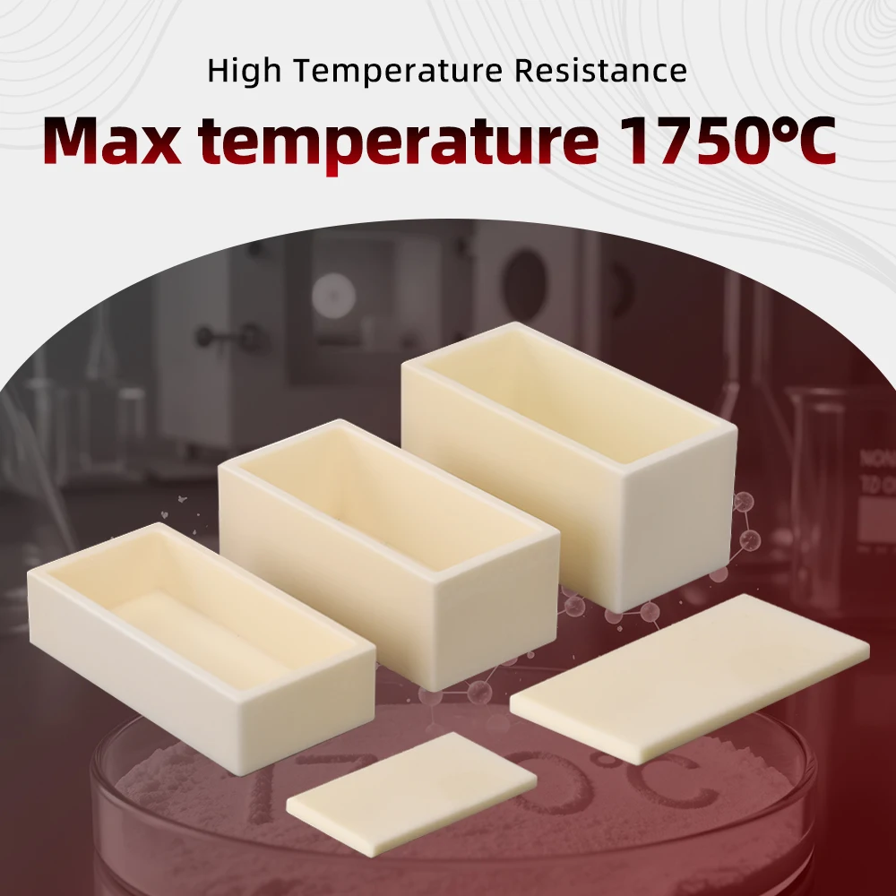 99% Al2O3 Quadratischer Aluminiumoxid-Tiegel ohne Deckel, Seitenlänge 90-100mm, Hochtemperaturbeständiger Keramiktiegel für Labor-Sinterarbeiten – Detail 3