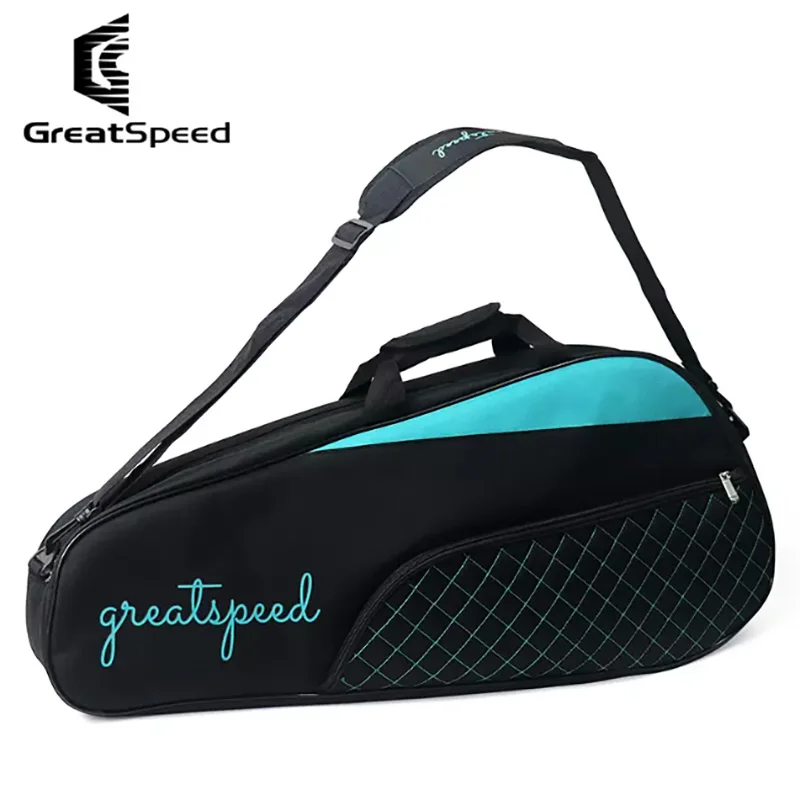 

2024 New GREATSPEED 3pcs Tennis Badminton Raquet Sports Bag One Shoulder Pack Men Women Simple Racket Bags