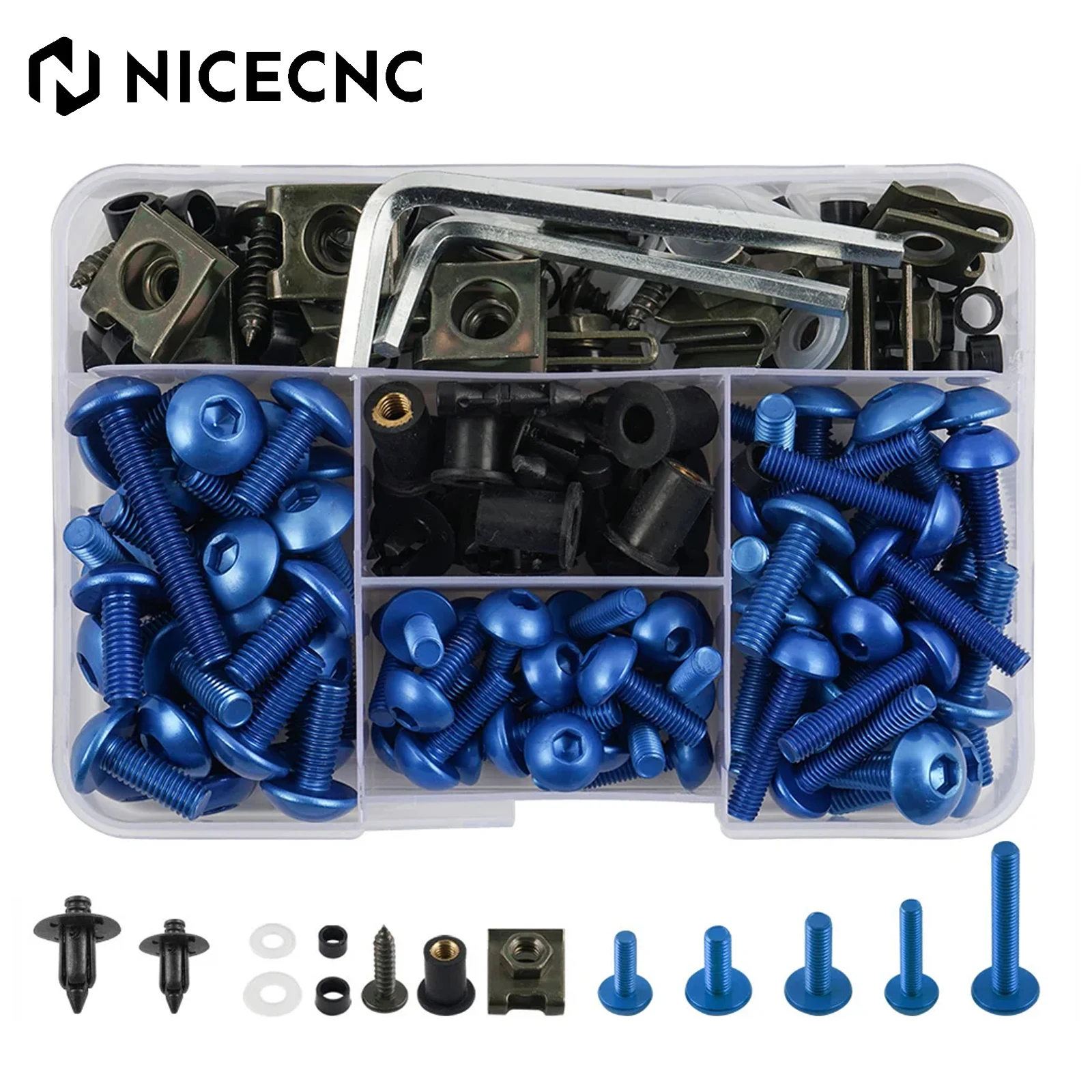 190PCS Fairing Bolt Nut Screw Kit Fairing Bolt Screws For Yamaha TDM 850 900/A TMAX 500/530 SX/DX SRV250 SRX 400 600 TDR250