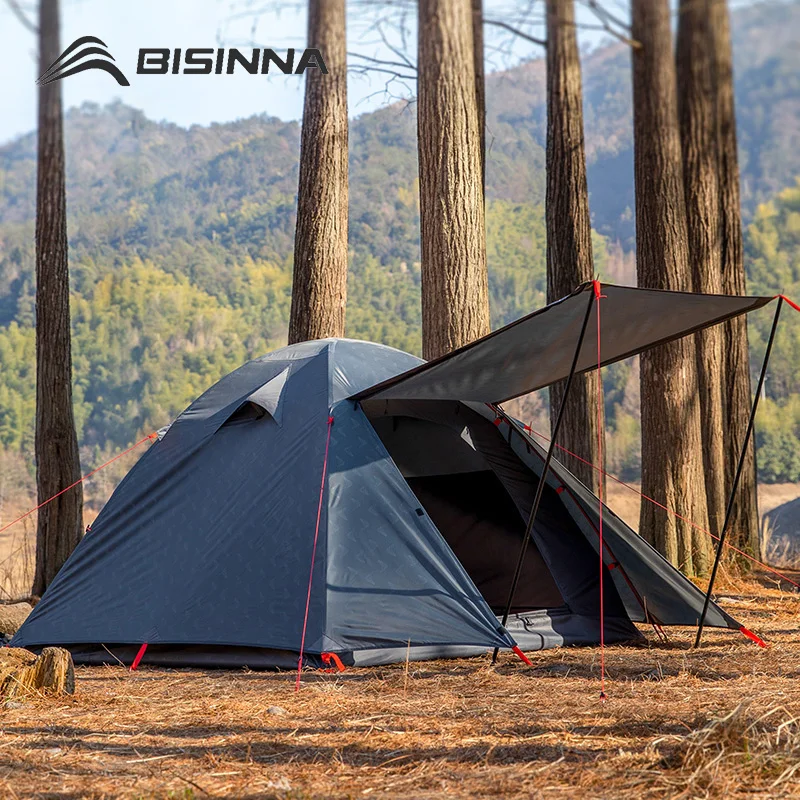 BISINNA 2-3 Person Camping Tent Waterproof Double Layer Lightweight Tent Portable Outdoor Hiking Trekking Travelling