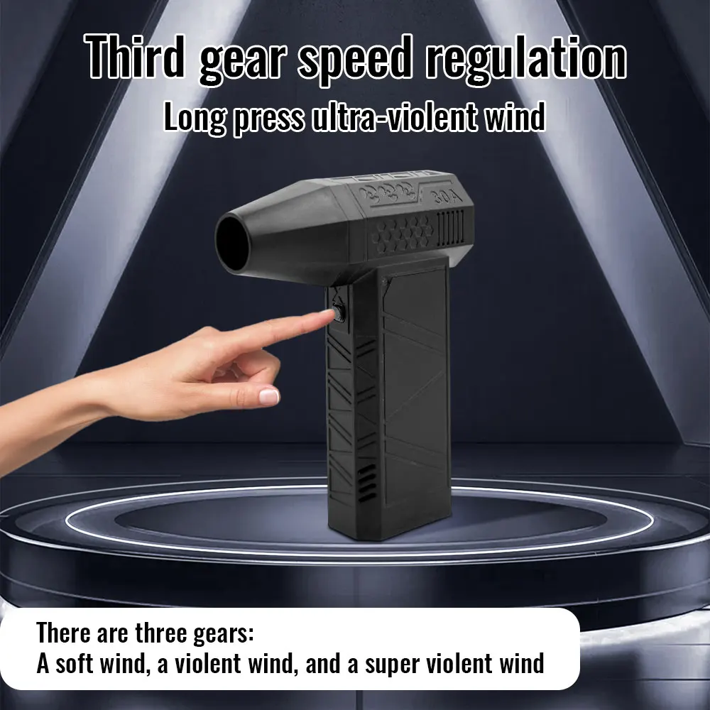 

New Violent Fan 130000RPM Powerful Air Blower Vacuum Dust Cleaner Type-C Charging Strong Winds 52m/s Brushless Turbo Jet Blower