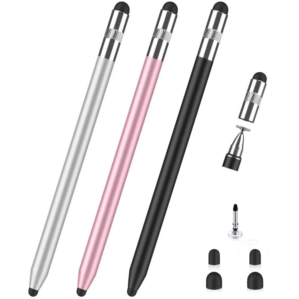 Lápiz óptico profesional 3 en 1, lápiz de pantalla táctil de Metal de alta sensibilidad, sin Bluetooth, lápiz táctil capacitivo Universal