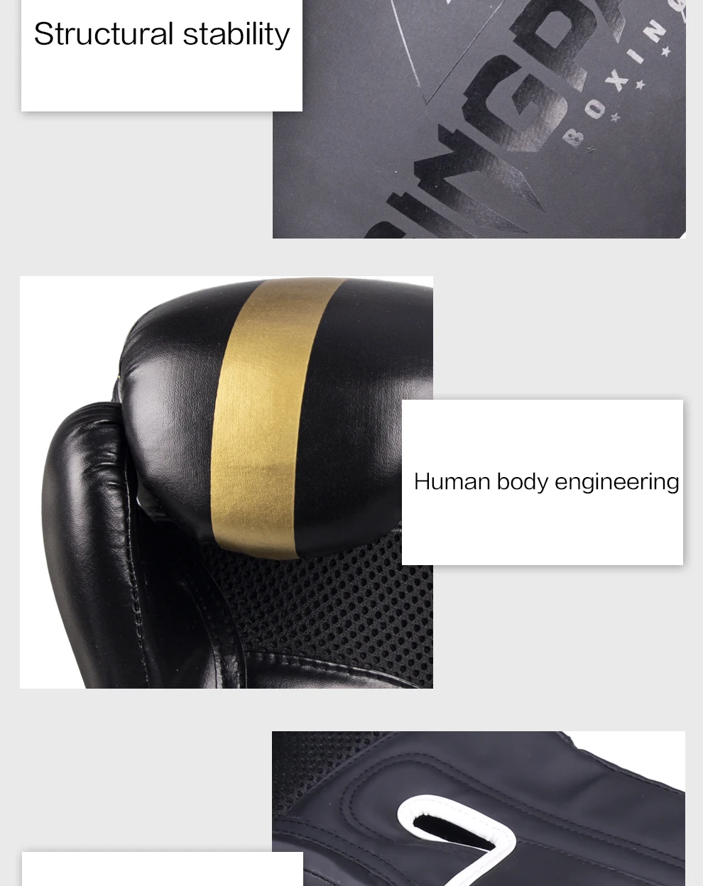 Professionelle 6/8/10/12/14oz Boxhandschuhe PU Muay Thai MMA Beruf Kickboxen Erwachsene Sandsack Trainingshandschuhe Ausrüstung – Detail 9