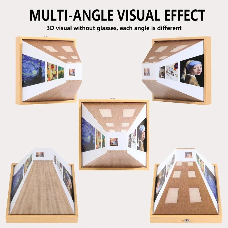 تشون 'an ثلاثية الأبعاد عارية العين البصرية غرفة المعيشة ضوء المنزلية الفاخرة الخشب الحرة اللكم الجدار مصباح السرير الديكور أجواء مصباح