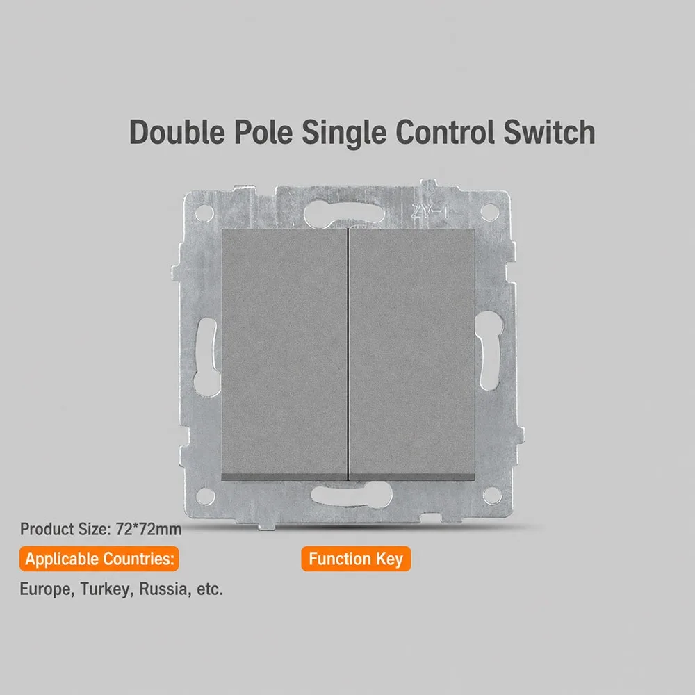 1Pcs 220V 16A 250V Modular Sockets And Switches Dual USB Fast Charge PC Panel Panel Wall Switch RJ45 TV Wall Power Socket Switch