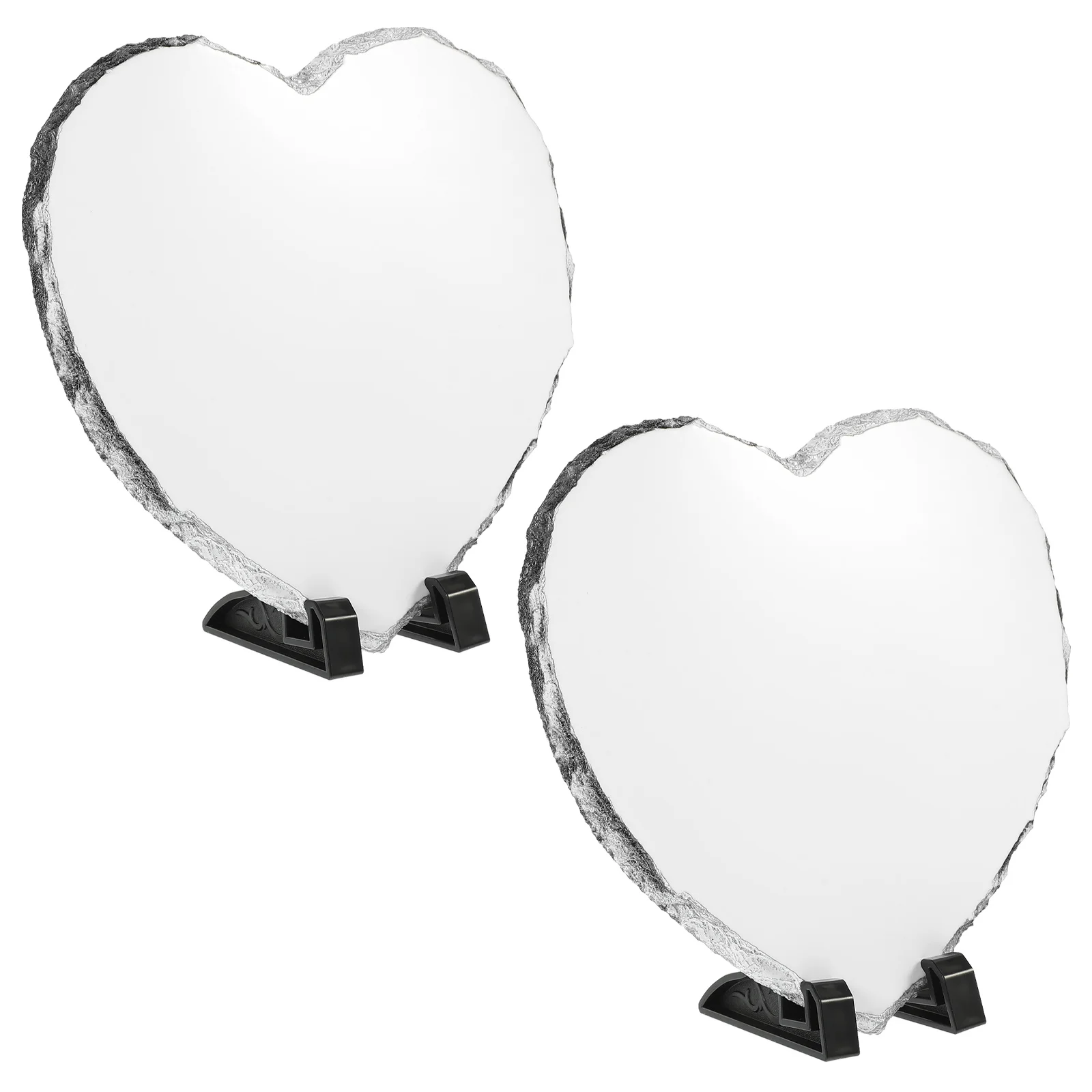 

2Pcs Sublimation Stone Photo Frame Blank High Hardness Table Display Plaque DIY Sublimation Picture