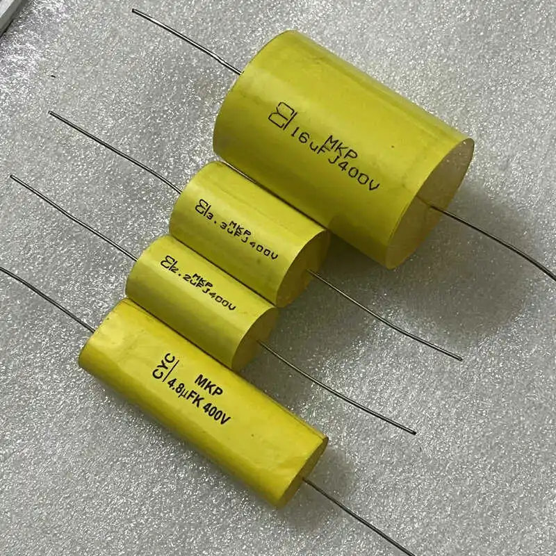 

10PCS/LOT Axial Copper Feet MKP 400V 16UF 3.3UF 4.8UF 2.2UF Horn Frequency Divider Thin Film Capacitor