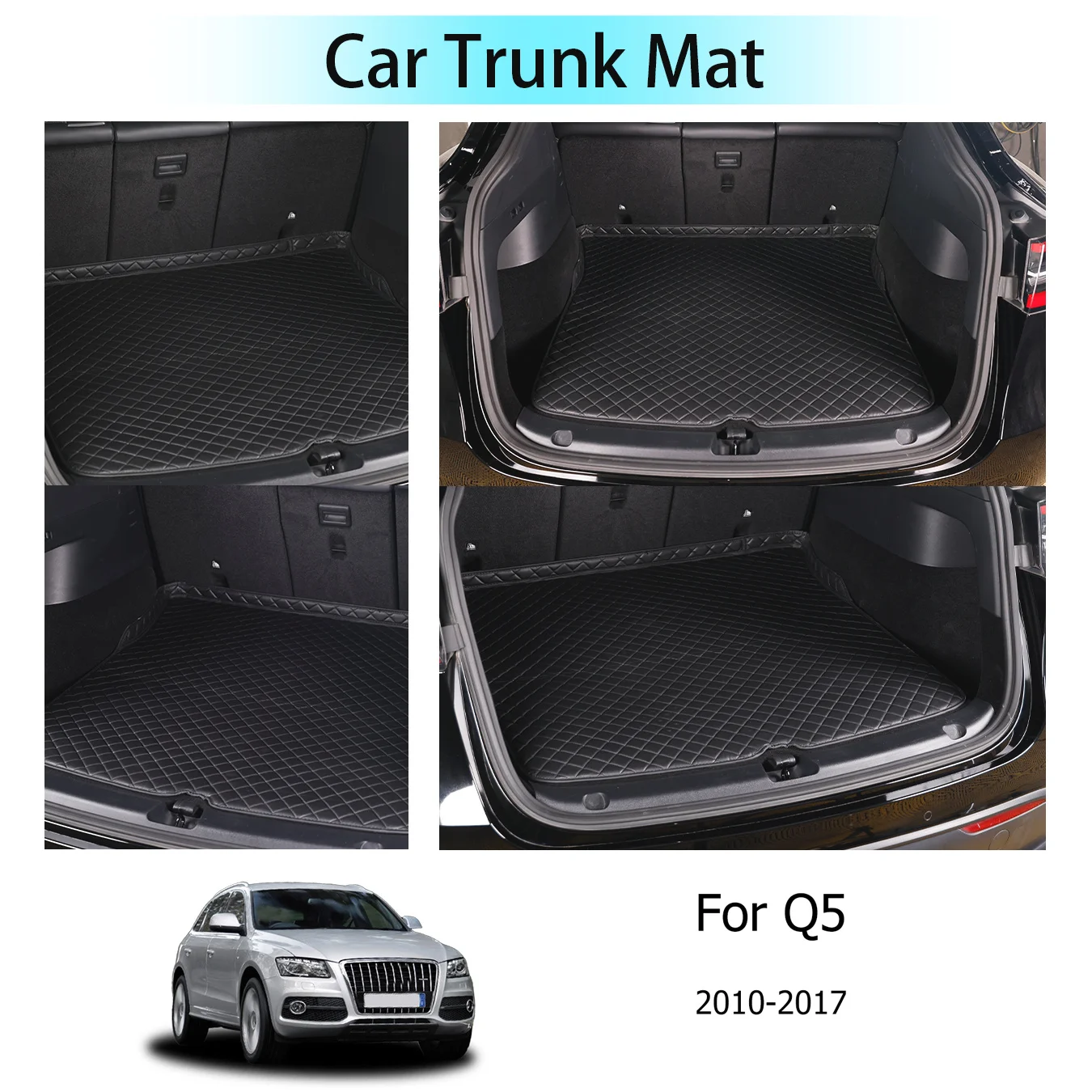 

For Q5 For 2010-2017 Three Layer PVC Leather Stereo Full Cover Anti-Slip Car Mat Luxury Car Interior Floor Mats Accessories