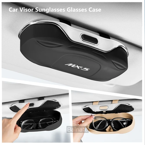Imagen 1 del producto Para Mazda MX-5 MX 5 ND Roadster 2016- 2019 2020-2025 visera de coche gafas de sol estuche para gafas soporte Clip caja Accesorios