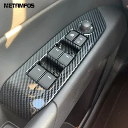 Car Accessories For Mazda CX-5 CX5 KF 2017-2024 2025 Interior Carbon Fiber Window Lift Switch Cover Trim Inside Armrest Frame