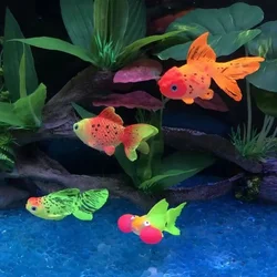 Luminous Realistic Glowing Goldfish Environmentally Silicone Tape Suction Cup for Aquarium Colorful and Lifelike Moving Fish