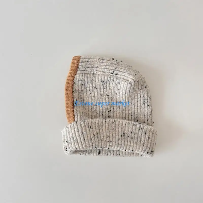 090B Stretchy Ribbed Winter Cap Neck Ear Warmer For Toddler Outdoor Play 2-6 Years