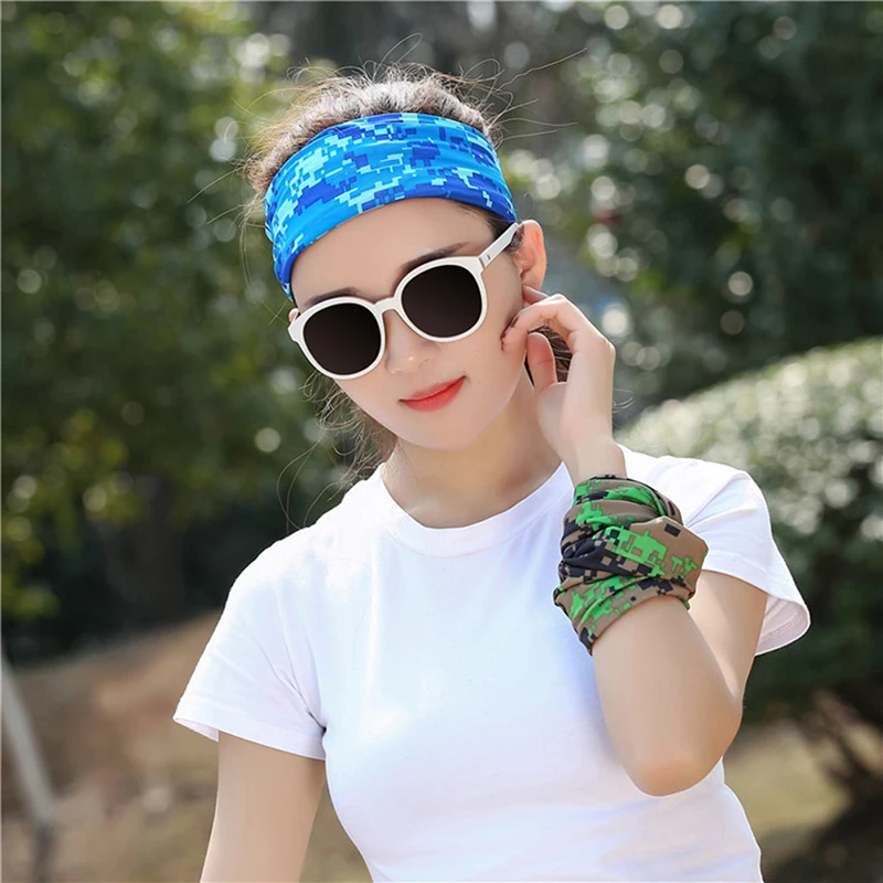 Summer Cycling Sun Protection Bandana Ice Silk Neck Protect Scarf Breathable Half Face Mask Sports Sweat-absorbing Headband