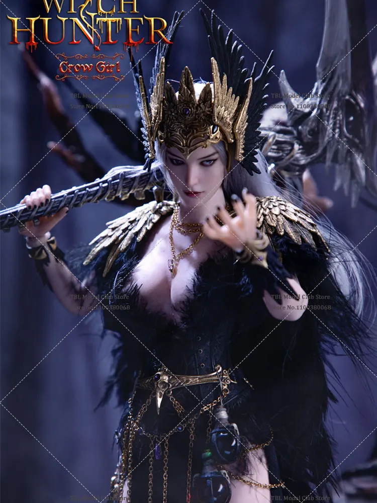 POP COSTUME WH004 1/6 Scale Female Soldier Crow Demon Hunter Witch Movable Eye Full Set 12inch Action Figure Doll