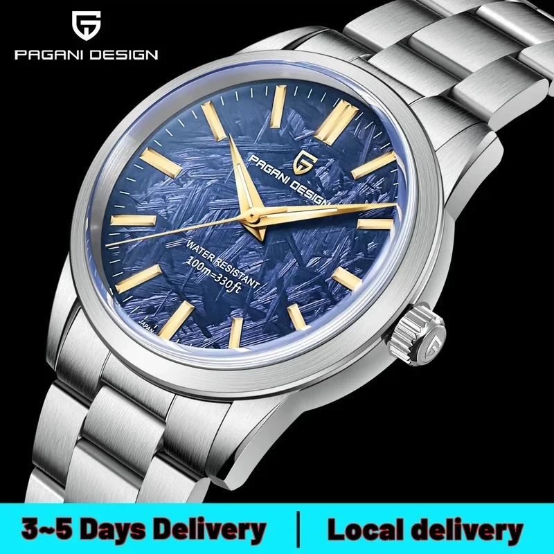 2025 New PAGANI DESIGN PD1734 Luxury Ultra‑Thin Men Quartz Watch,40MM Dial AR‑Coated Sapphire Crystal Fashion Wristwatch Reloj