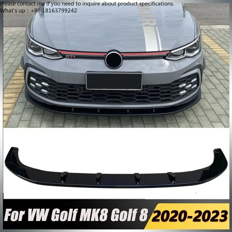 

For VolksWagen Golf MK8 Golf 8 GTI GTD GTE R-Line 2020 2021 2022 2023 Maxton Style Front Bumper Lip Spoiler Splitter Chin Trims