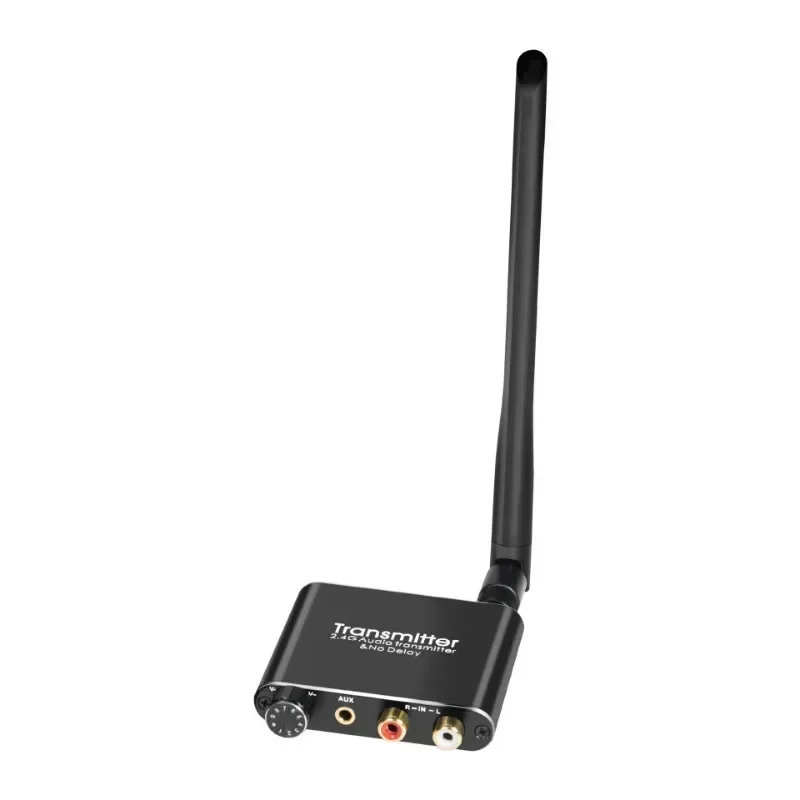 Transmissor e receptor de música de áudio wi-fi sem fio de 2,4 GHz com adaptador de áudio sem fio R/L RCA de 3,5 mm para DVD TV CD de computador