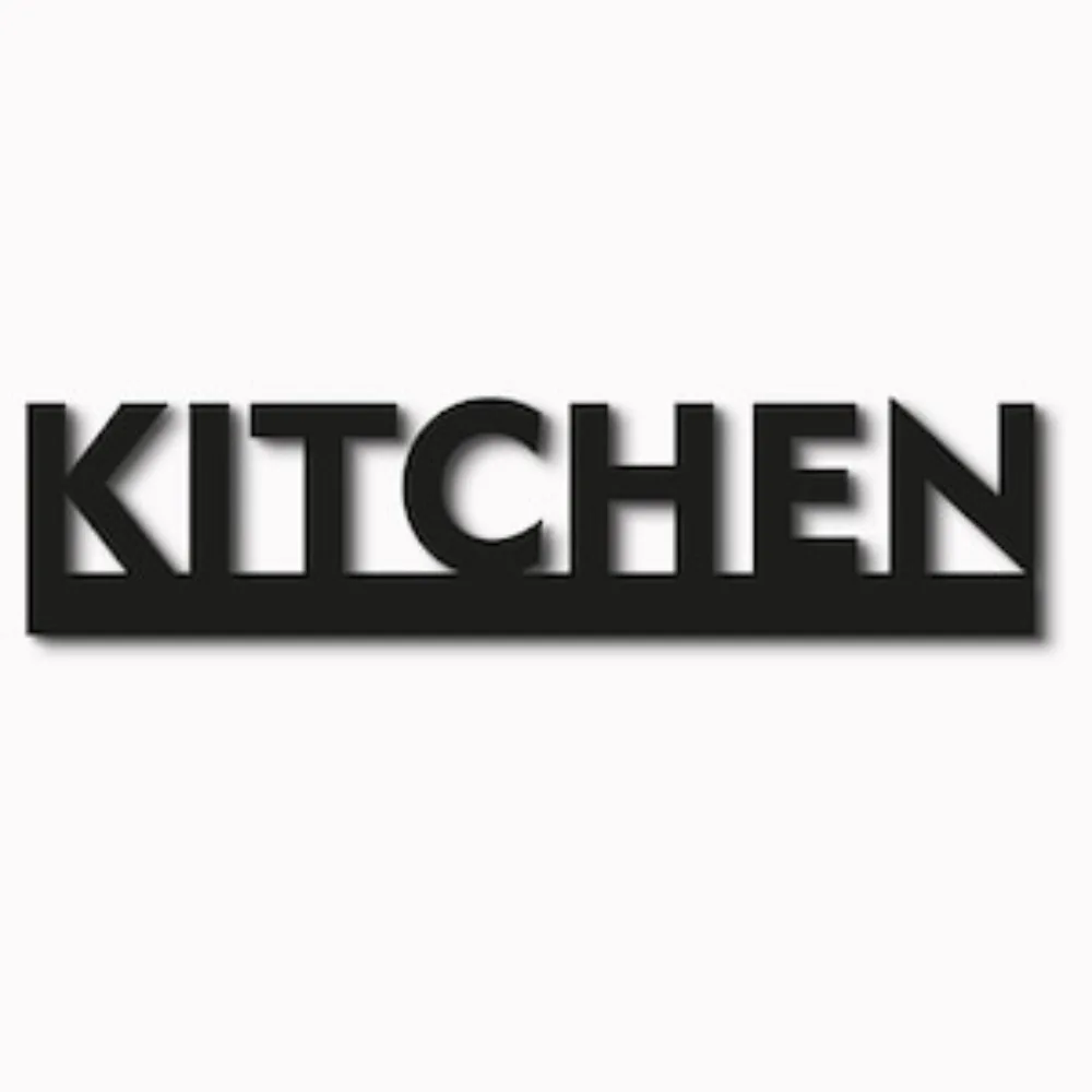 Matte Black Aluminum Metal Sign, Customizable Acrylic Look for Restaurant Cafe Office Wall Decor