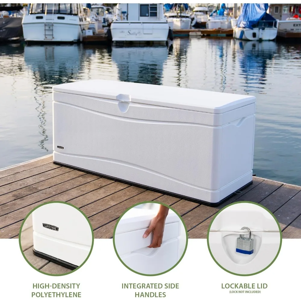 60348 Marine Dock, 130 Gallon Deck Box, Arctic White