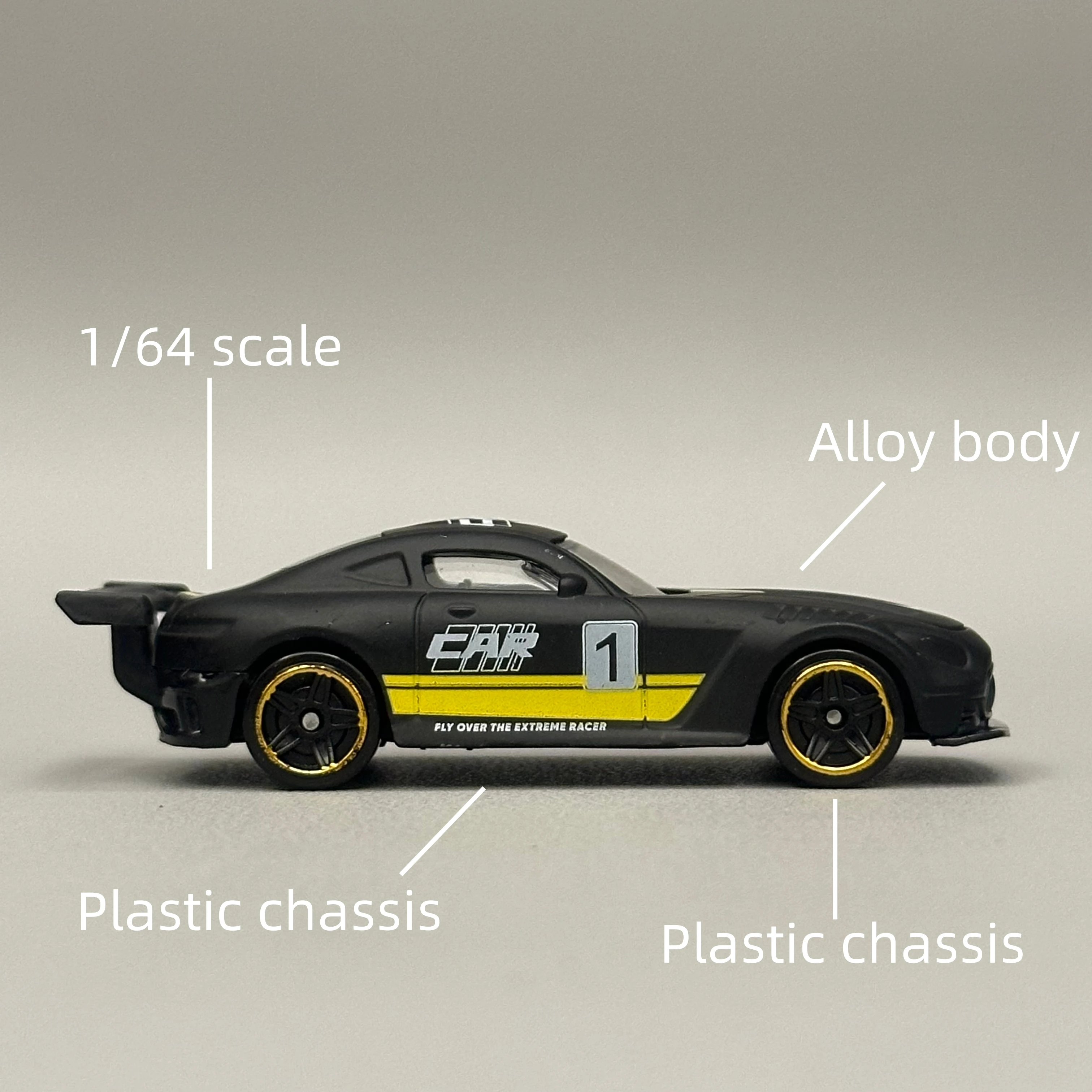 Modelo de coche AMG GT de aleación fundida a presión, juguete de superdeportivo de carreras en miniatura a escala 1/64, adorno para exhibición en escritorio, vehículo coleccionable, regalo para niño