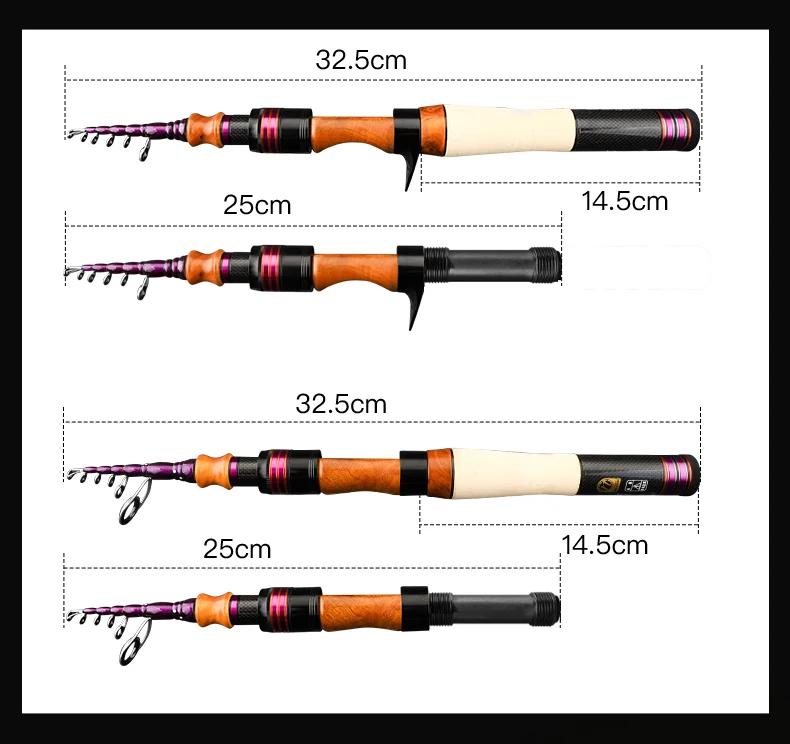 PURELURE NEUE Teleskopstange 1,86 m 2,10 m ML Power BFS 7ft Reisestange Forelle Spinning Casting Solid Tip Carbon Kleiner Köder Barschstange – Detail 18