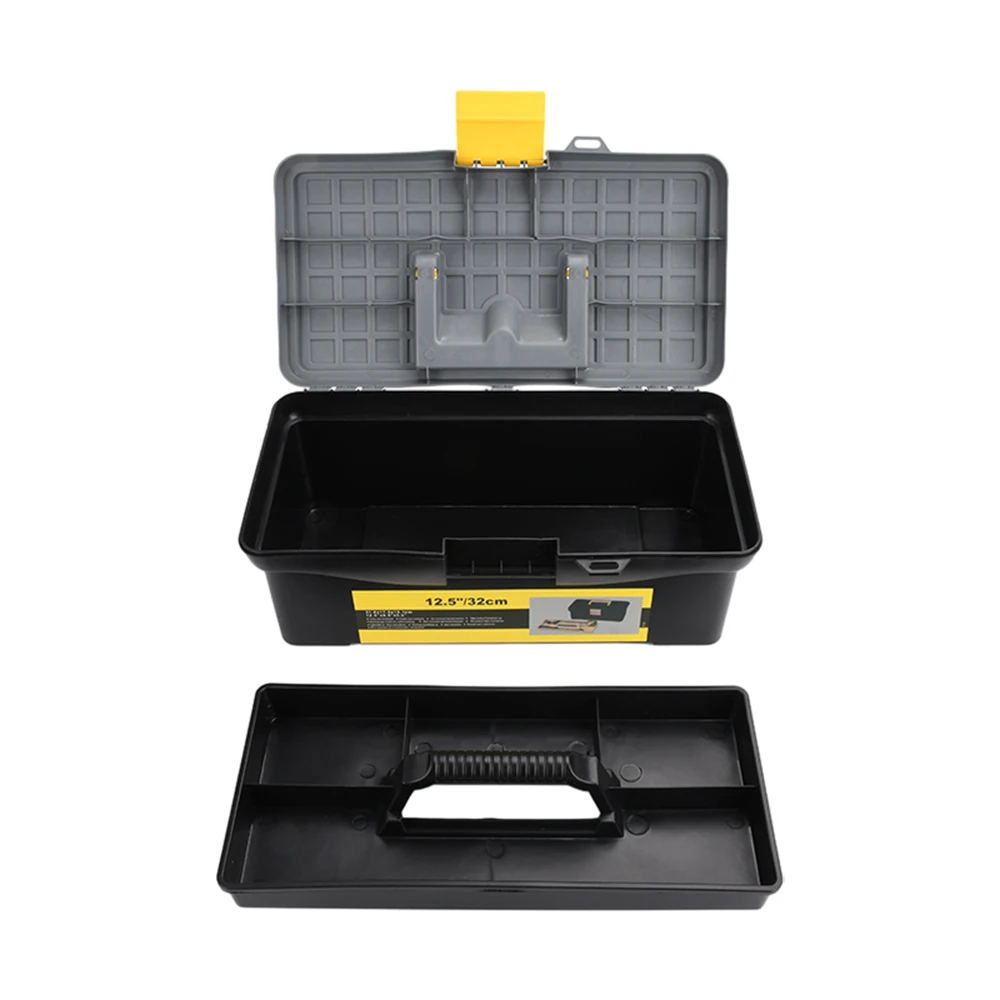 12.5inch Double Layer Household Tool Box Organizer Case Multifunction Hardware Tool Storage Box Plastic Electrician Tool Box