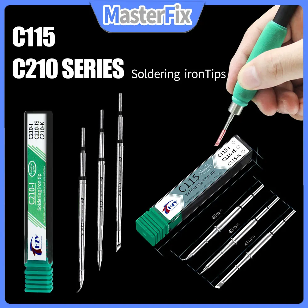 طرف لحام ناعم للغاية ، C210 ، C115 ، طرف لحام الحديد لـ JBC Sugon Aifen GVM T210 T115 ، محطة لحام احترافية