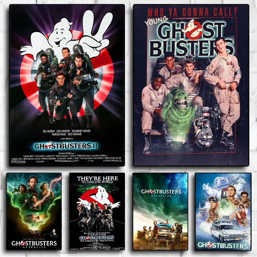 الرجعية الكلاسيكية Ghostbusters فيلم DIY لزجة المشارك ورق أبيض يطبع الملصقات الفنية الشمال ديكور المنزل #1
