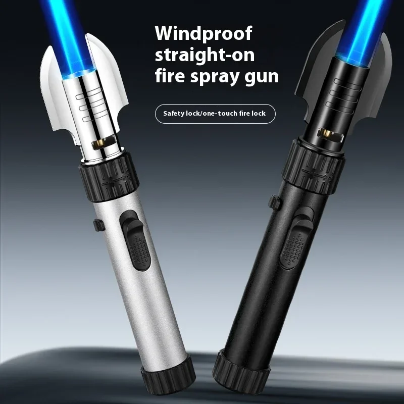 Powerful Blue Flame Jet Torch Gas Lighter Windproof High Firepower Cooking Kitchen Metal Welding Gun Outdoor Cigar Barbecu