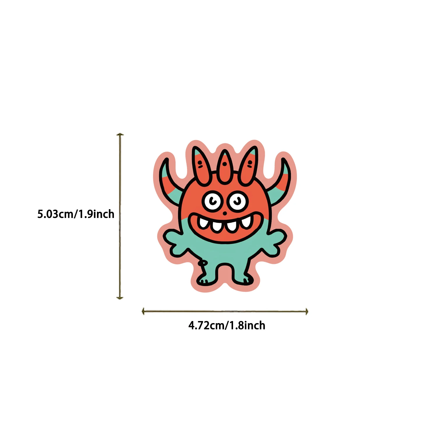 50PCS Funny Cute Furry Little Colorful Monster Creative Stickers for Refrigerators Phone Case Laptop Waterproof Decoration Gifts