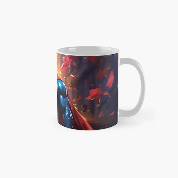 Taza clásica de Superman de la serie animada 5, vaso de té con diseño de café impreso, con asa redonda, imagen Simple, regalos para fotos