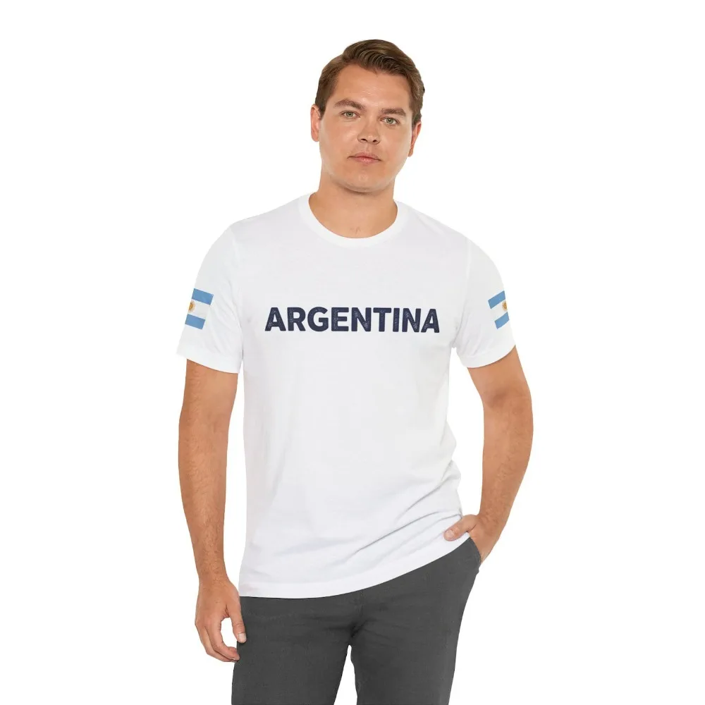 Argentina Flag Football Celebration 2026 Tee Soccer Fan Part Supplies Shirt Argentina Men Women Unisex Clothing Summer Cotton T