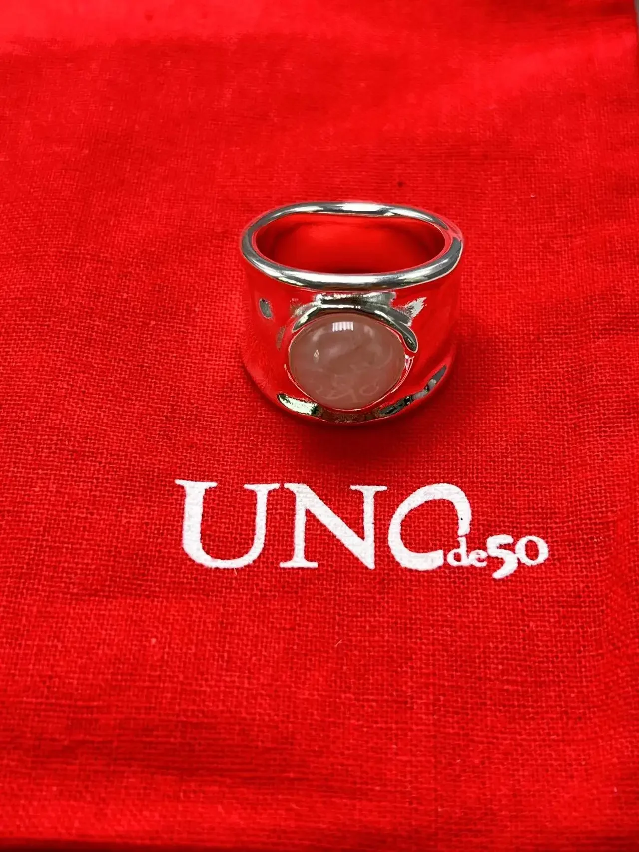 UNode50 cincin permata wanita desain sederhana Eropa dan Amerika 2023 cincin hadiah perhiasan liburan romantis dengan tas