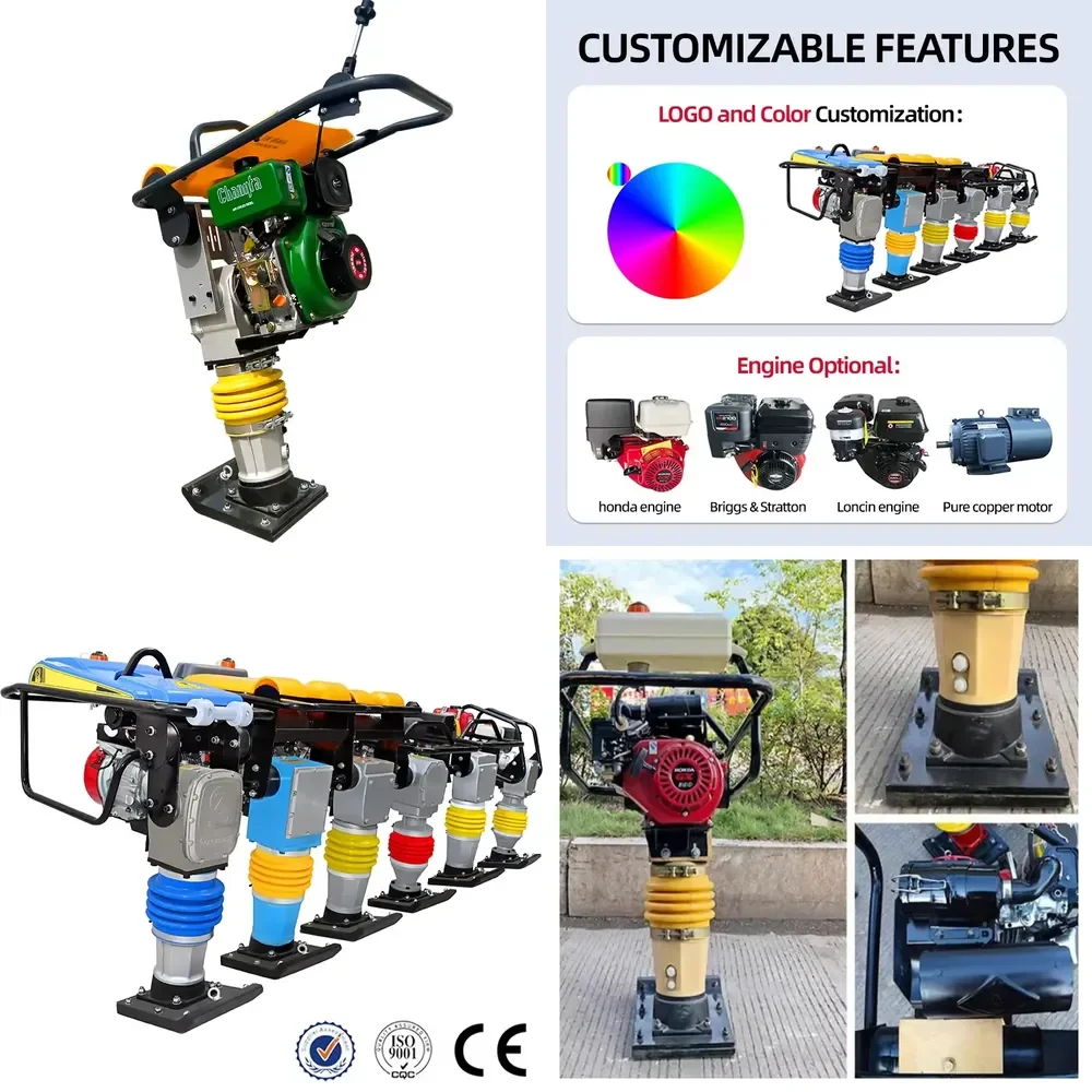 Hot Sale China Building Construction Electric Tamping Rammer Machine Wacker Jumping Compactor Jumping Jack Compactor for Sale