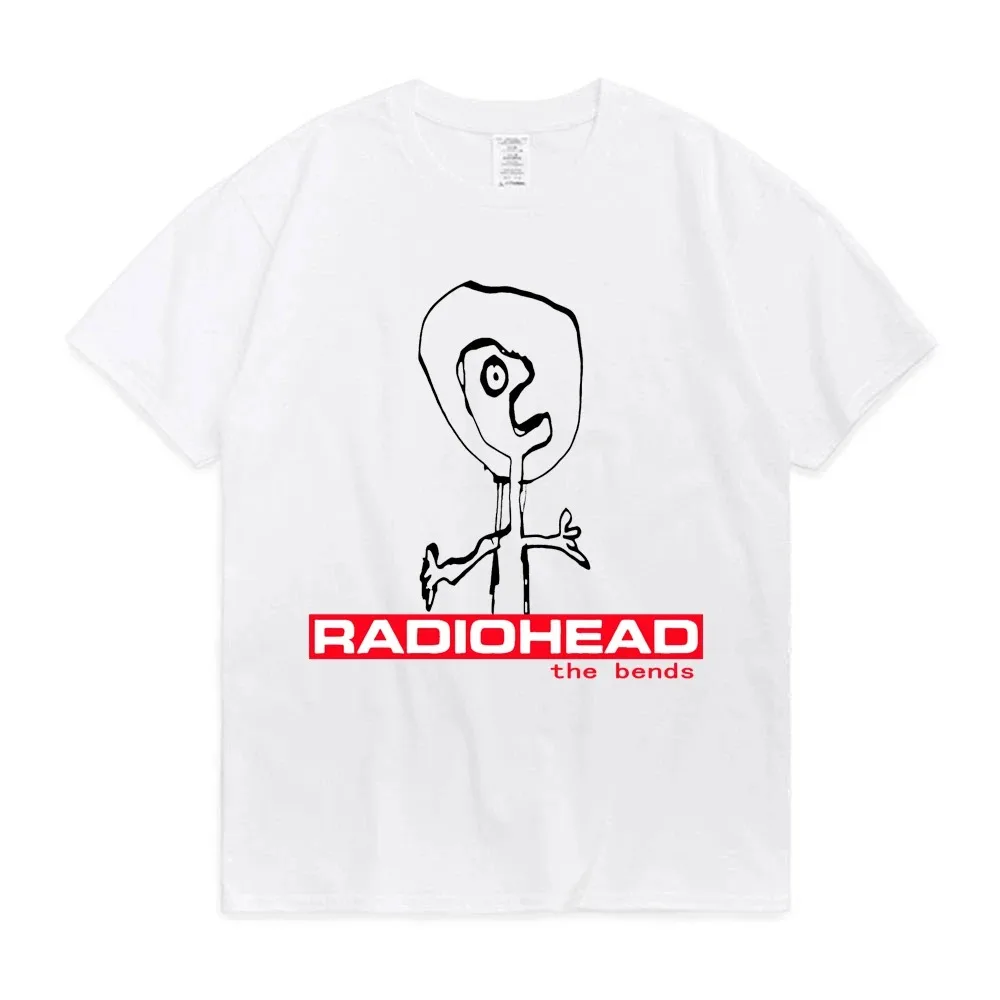 Radiohead The Bends Graphic T Shirts 90s Vintage Punk Hip Hop Short Sleeve Tee Shirt Oversized Streetwear T-shirt Male image 4