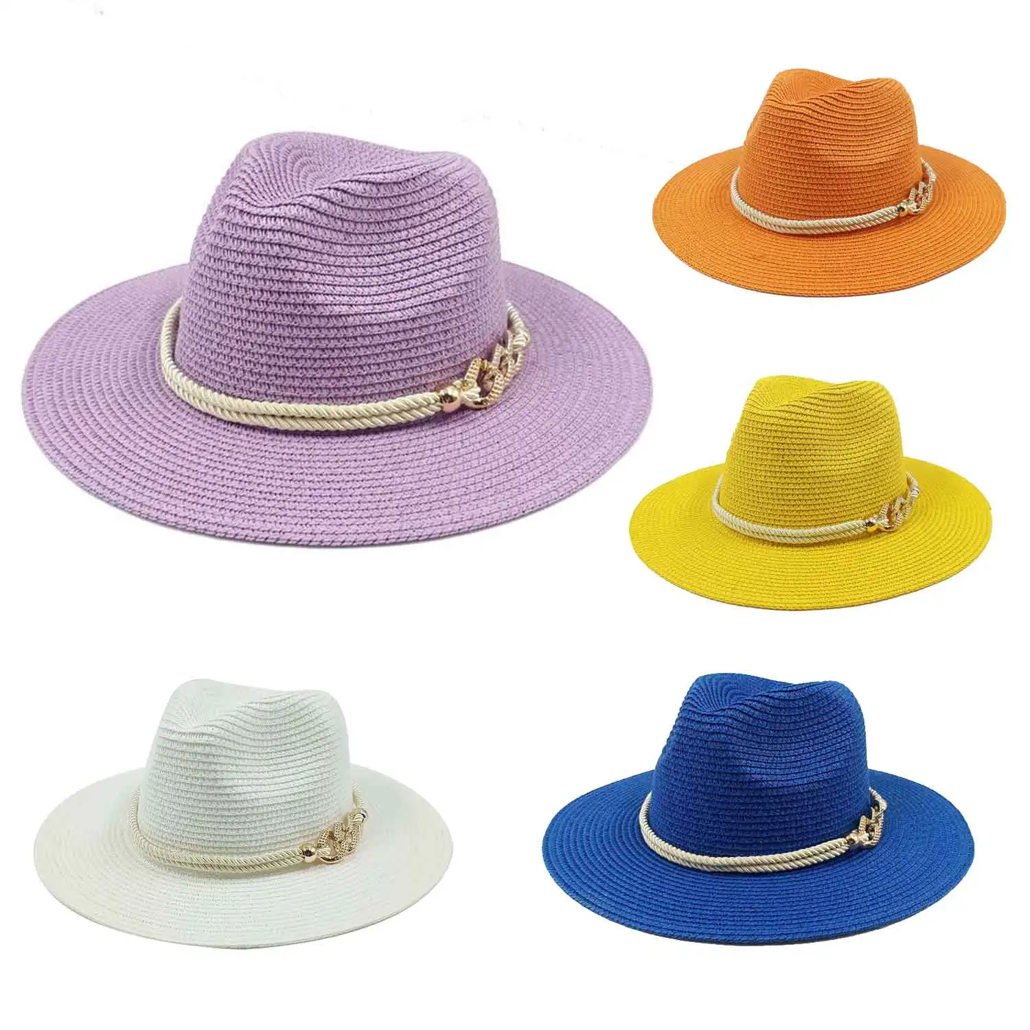 Colorful Hats For Women Beach Sun Hat Travel Beach Jazz Cap Sun Protection Sun Hat Fashion Men\'s Panama Hat шляпа