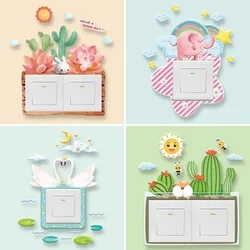 Switch Stickers Wall Stickers Socket Protective Cover Living Room Bedroom Light Switch Decoration Modern 3d Stereo Stickers