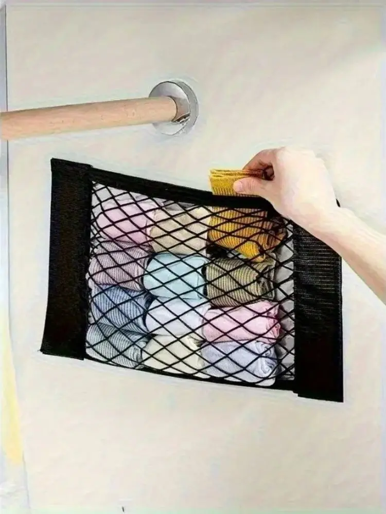 1/2 stuks multifunctioneel zelfklevend elastisch opbergnet, geschikt voor keukens, woonkamers, slaapzalen - afbeelding 2