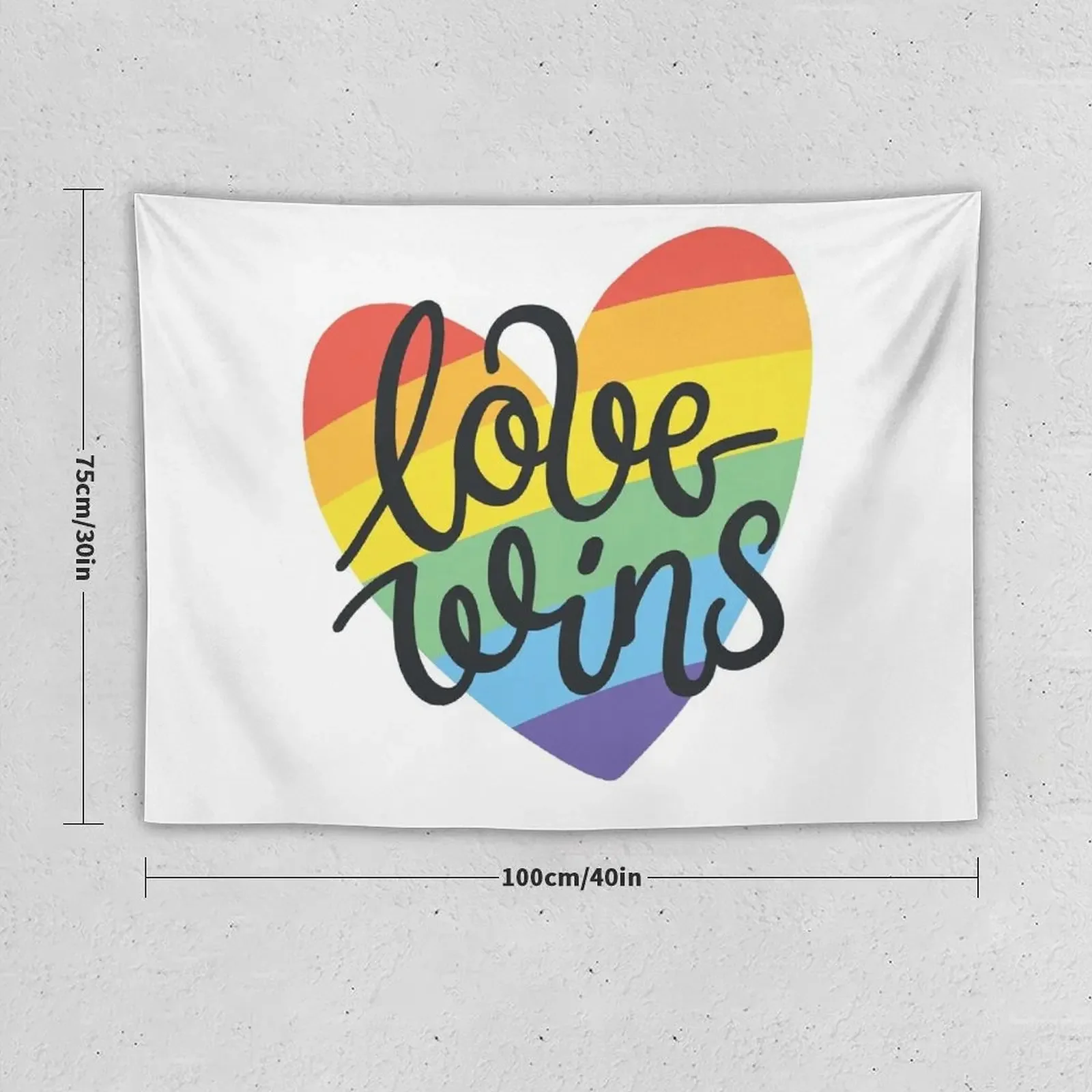 Love wins Tapestry Tapete For The Wall Wall Decoration Tapestry