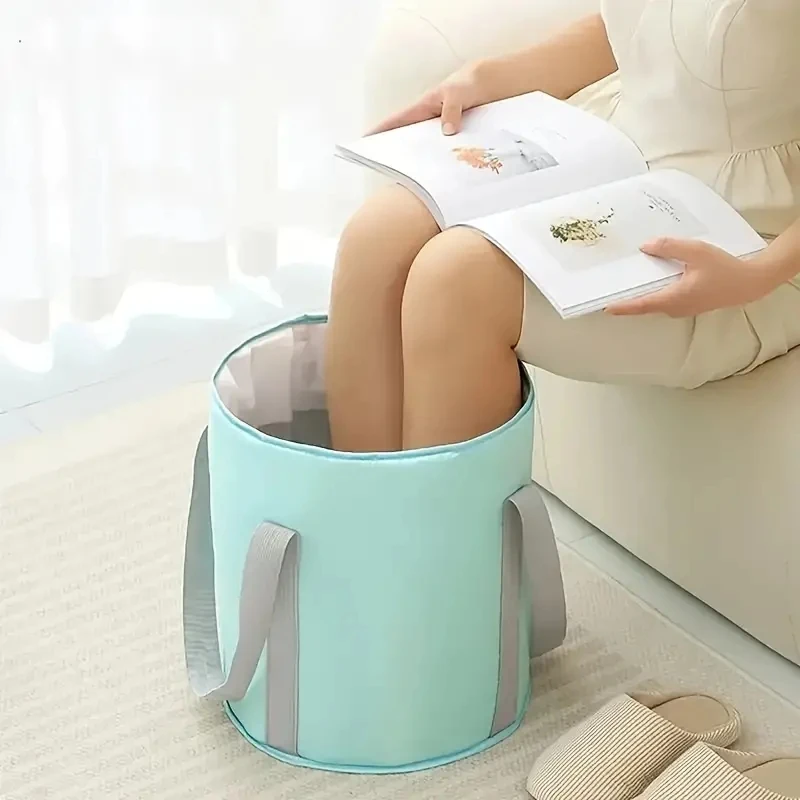 Collapsible Foot Soaking Bucket Household Foot Wash Basin Travel Portable Foot Bath Tub Dormitory Collapsible Wash Basin