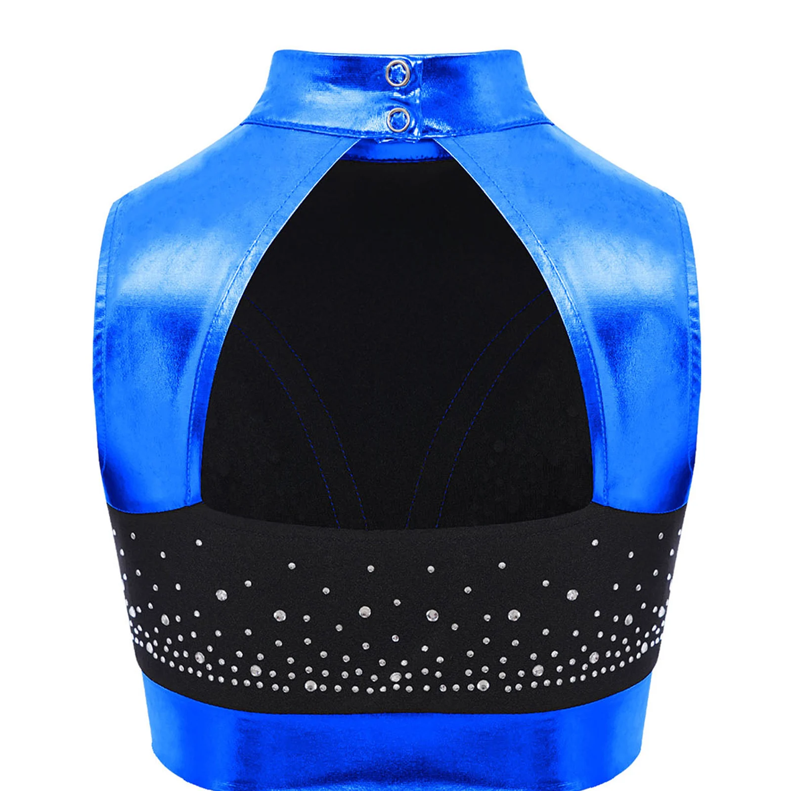 سترات رقص للفتيات مهدب ملابس هيبي لموسيقى الجاز ديسكو الهيب هوب أداء المسرح زي ملابس الشارع للأطفال قطع علوية قصيرة معدنية لامعة